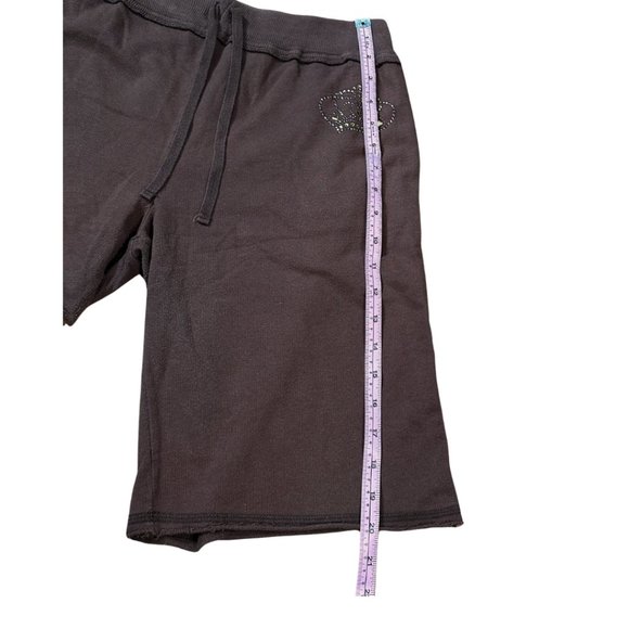 SOLD y2k brown sweat shorts with gold jewel crown arizona jean company size 4 - Picture 6 of 8
